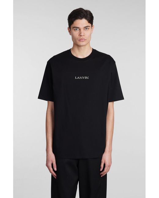 Lanvin T-shirt In Black Cotton for men