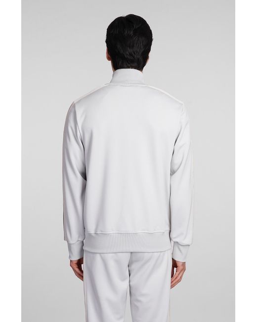 Palm Angels White Sweatshirt In Grey Polyester for men