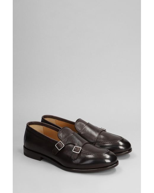 Henderson Gray Loafers In Brown Leather for men