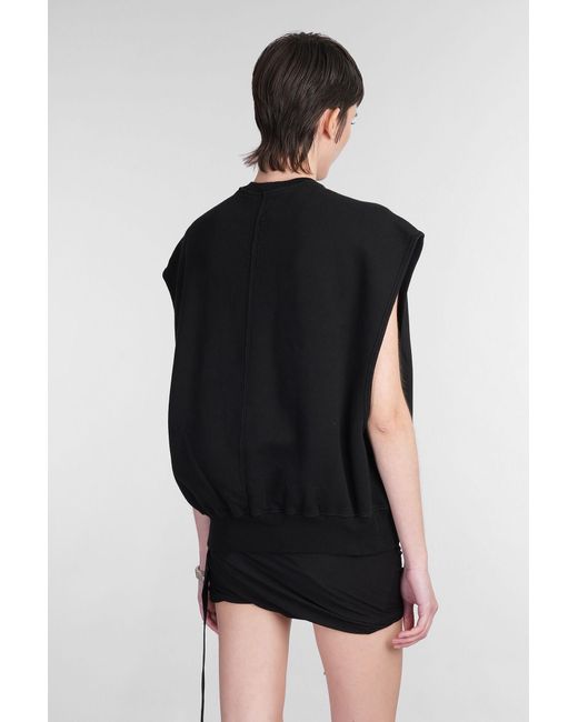 Felpa Sl jumbo tatlin swea in Cotone Nero di Rick Owens in Black