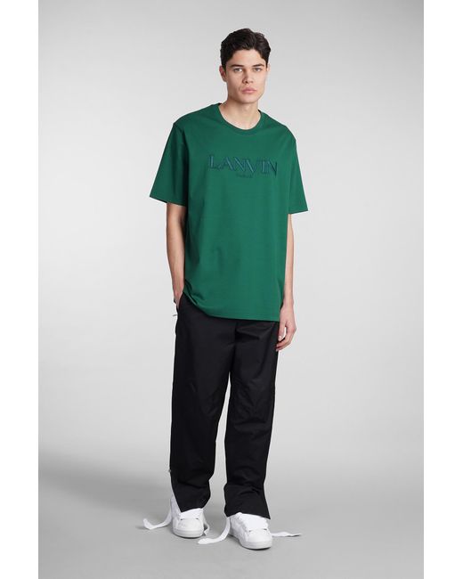 Lanvin T-shirt In Green Cotton for men