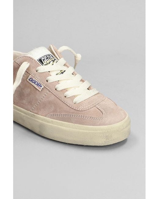 Golden Goose Deluxe Brand Gray Soul Star Sneakers In Rose-pink Suede