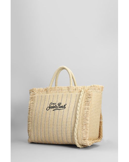 Mc2 Saint Barth Natural Colette Straw N Tote In Beige Polypropylene