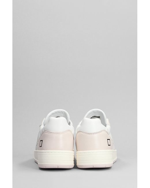 Date Court 2.0 Sneakers In White Leather