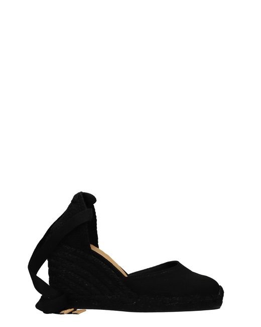 Castañer Carina C8001 Wedges In Black Canvas Lyst