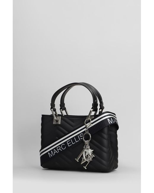 Marc Ellis Blue Flat Krissy M Wave Shoulder Bag In Black Rubber/plasic