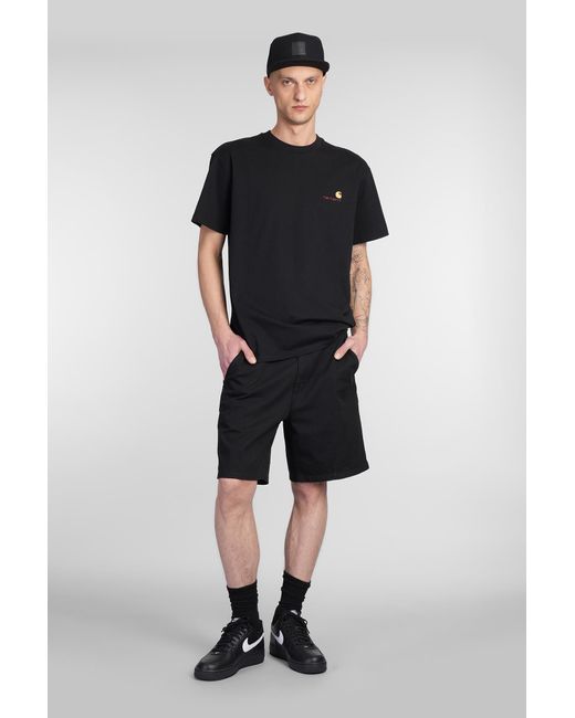 T-Shirt S-S American Script in Cotone Nero di Carhartt in Black da Uomo