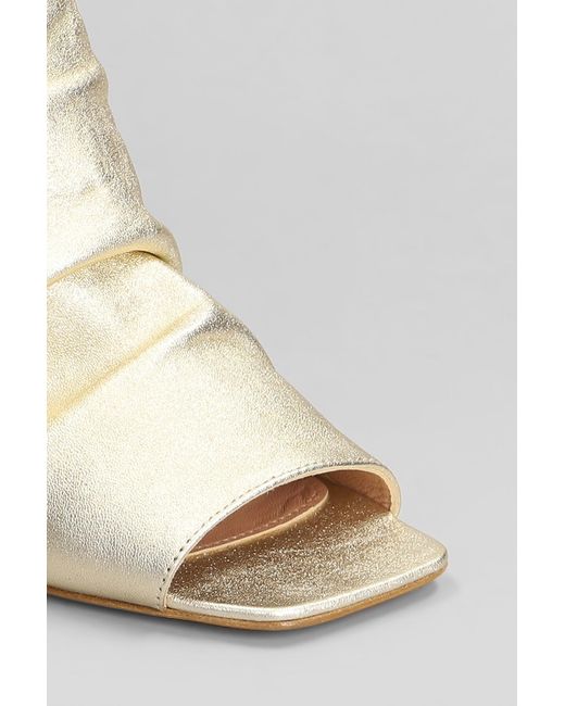 The Seller Natural High Heels Ankle Boots In Platinum Leather