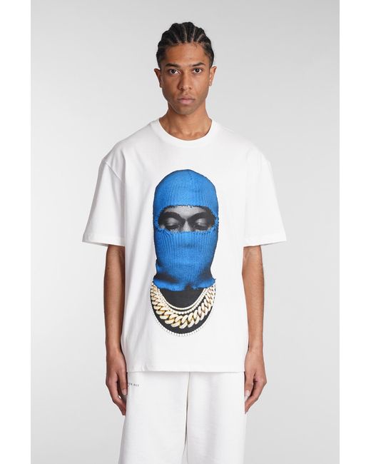 T-Shirt in Cotone Bianco di Ih Nom Uh Nit in Blue da Uomo