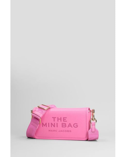 Marc Jacobs The Mini Bag Shoulder Bag In Rose-pink Leather