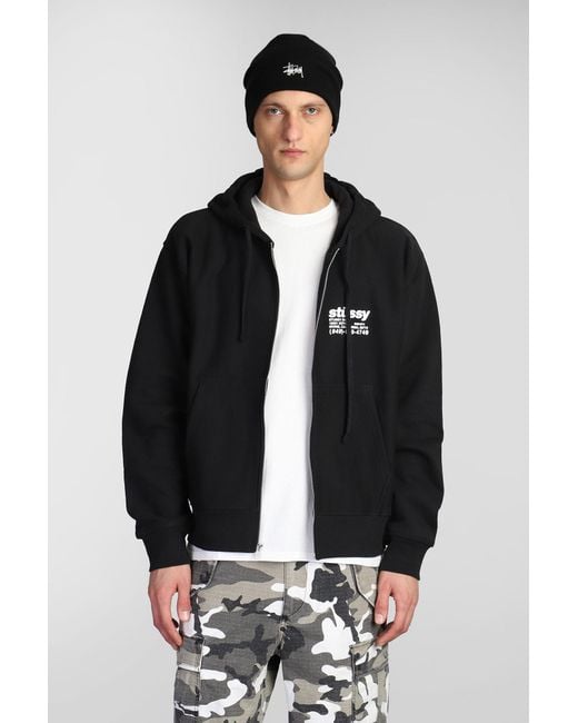 Felpa in Nylon Nero di Stussy in Black da Uomo