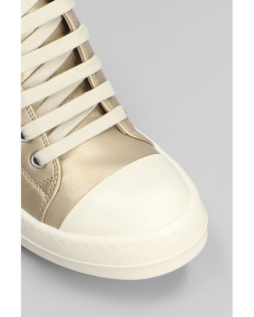 Sneakers Low sneaks in Pelle Oro di Rick Owens in Natural