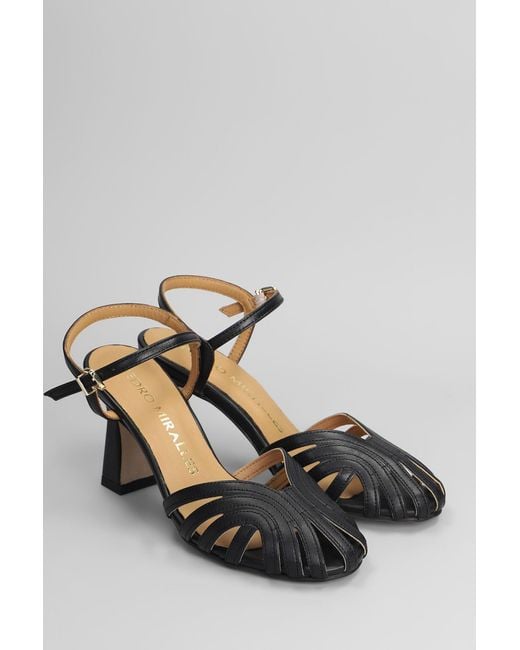 Pedro Miralles Sandals In Black Leather