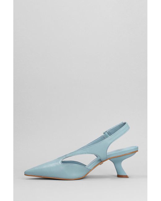 Carrano Blue Pumps In Cyan Leather