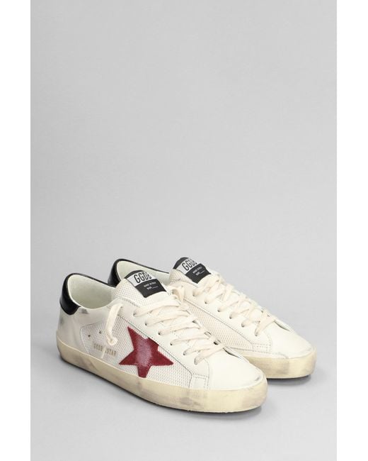 Golden Goose Deluxe Brand Pink Superstar Sneakers In White Leather for men