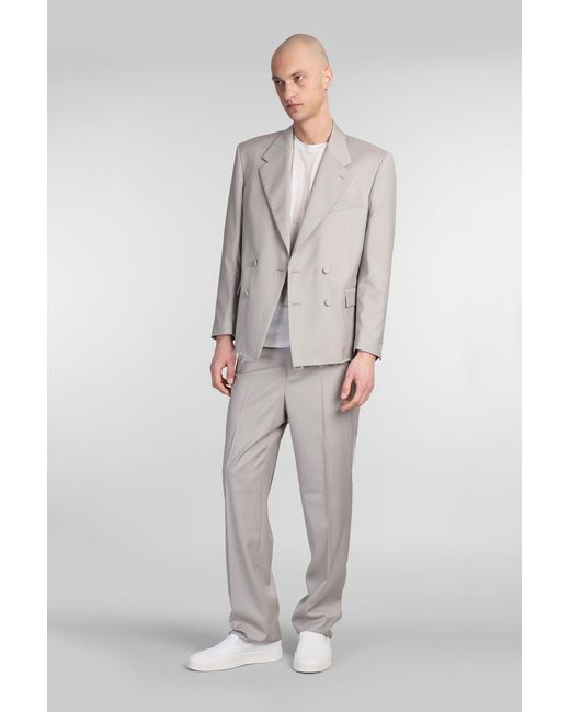 DANILO PAURA Gray Cassel Blazer In Taupe Wool for men