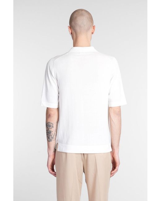 Polo in Cotone Bianco di Ballantyne in White da Uomo