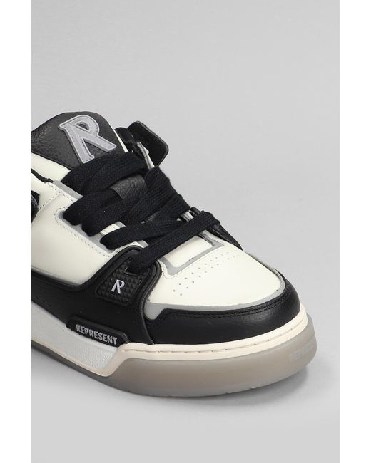 Represent Gray Studio Sneaker Sneakers In Black Leather for men