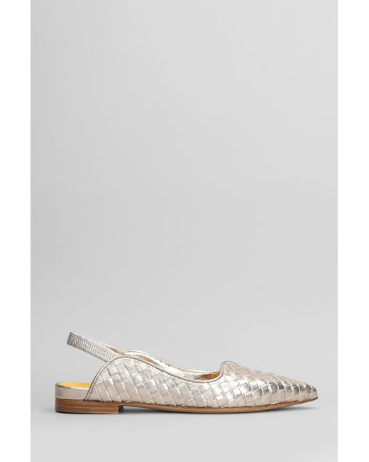 Ballerine in Pelle Platino di Mara Bini in Multicolor