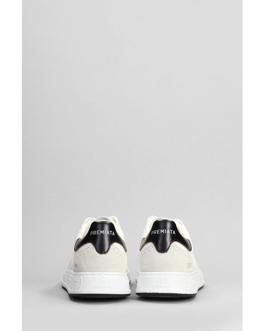 Premiata Quinn Sneakers In White Leather for men