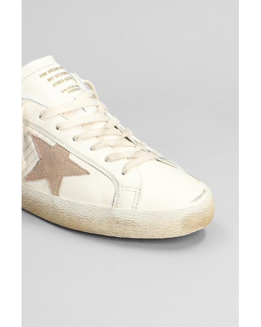 Sneakers Superstar in Pelle Bianca di Golden Goose Deluxe Brand in White da Uomo