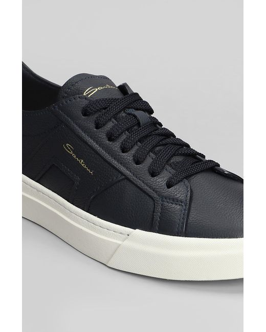 Sneakers Dbs in Pelle Blu di Santoni in Gray da Uomo