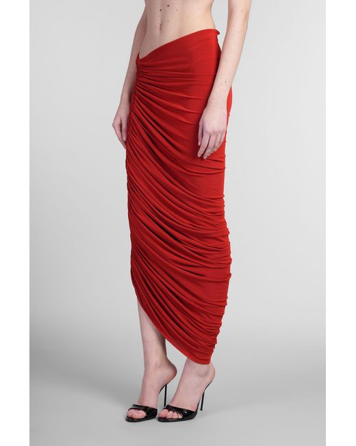 Gonna Skirt 08 in viscosa Rossa di Magda Butrym in Red