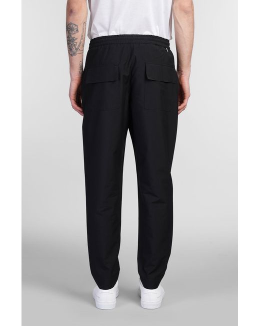 Pantalone George in Lana Nera di Low Brand in Black da Uomo