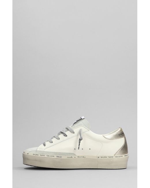 Golden Goose Deluxe Brand Hi Star Sneakers In White Suede And Leather