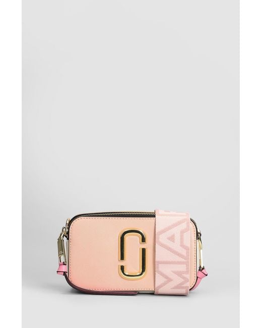 Marc Jacobs Snapshot Shoulder Bag In Rose-pink Leather