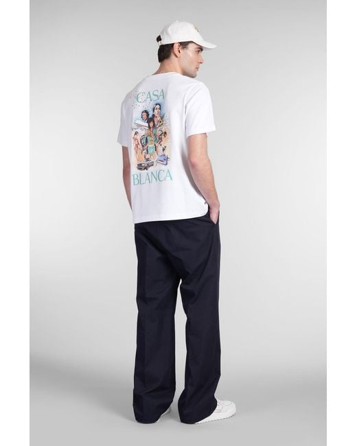 T-Shirt in Cotone Bianco di Casablanca in White da Uomo