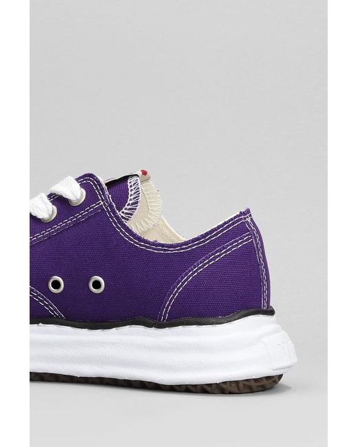 Sneakers Peterson low in Cotone Viola di Maison Mihara Yasuhiro in Purple da Uomo