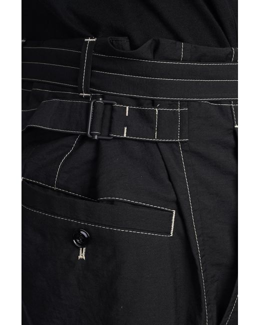 Pantalone in Cotone Nero di Lemaire in Black da Uomo
