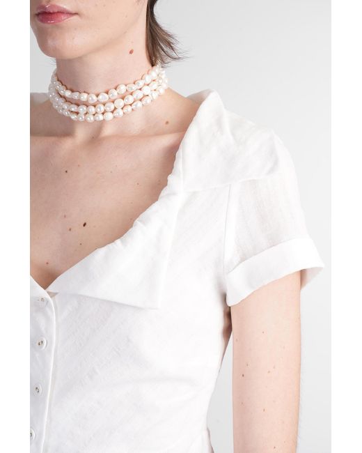 Camicia Shallie in Cotone Bianco di Cult Gaia in White