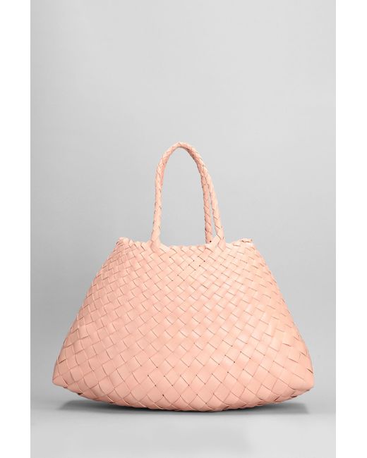 Dragon Diffusion Santa Croce Small Hand Bag In Rose-pink Leather