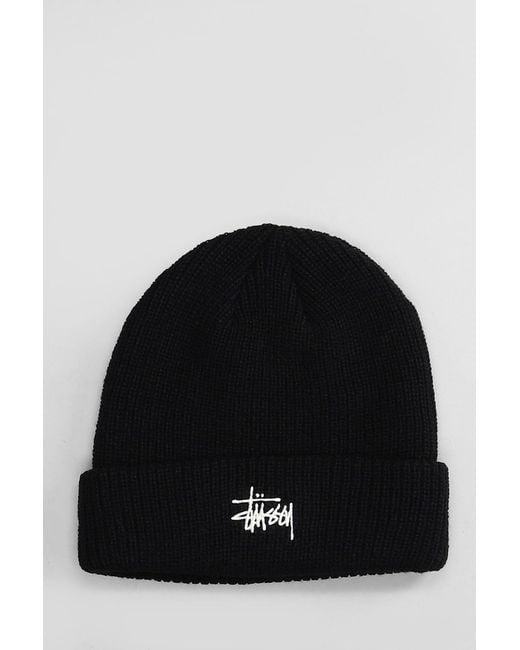 Cappello in Acrilico Nero di Stussy in Black da Uomo