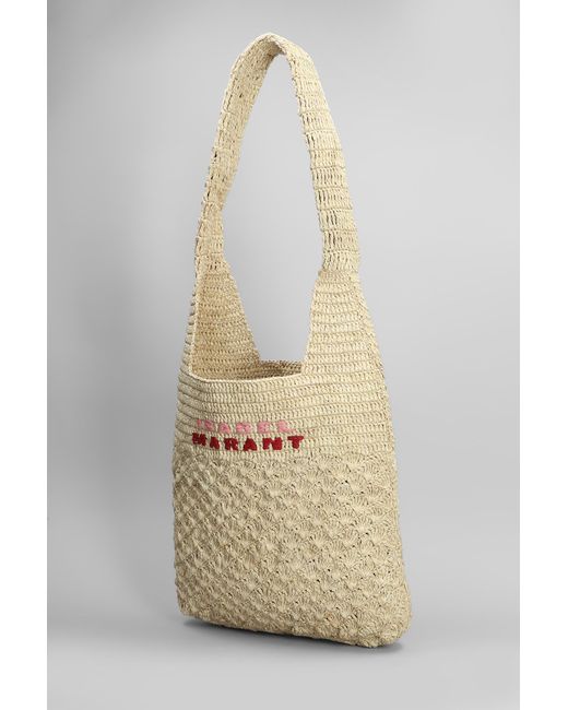 Tote Praia small in rafia Beige di Isabel Marant in Natural