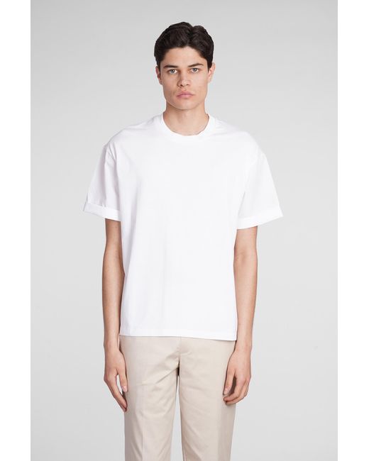 T-Shirt in Cotone Bianco di Neil Barrett in White da Uomo