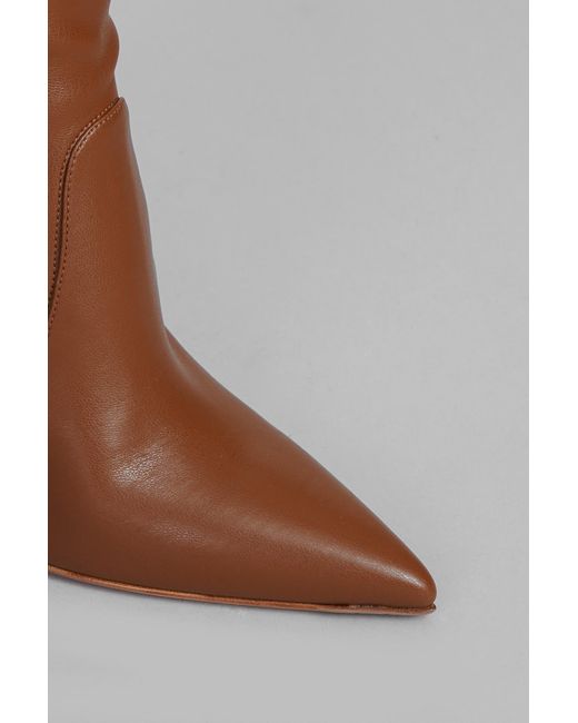 Stivali tacco alto Laltra in Pelle Cuoio naturale di Sergio Levantesi in Brown