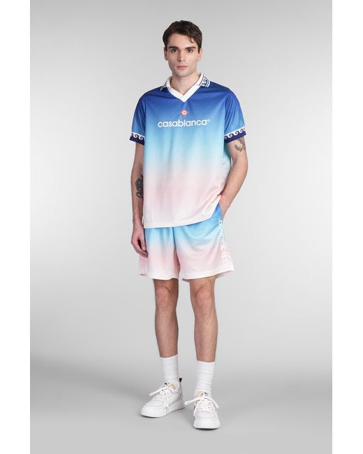 Shorts in Poliestere Multicolor di Casablanca in Blue da Uomo