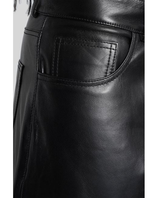 Pantalone Bethany in Pelle Nera di Haikure in Black