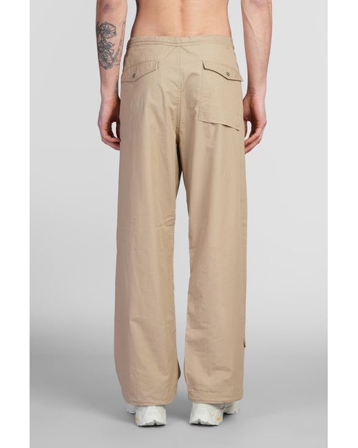 Pantalone in Cotone Beige di Maharishi in Natural da Uomo