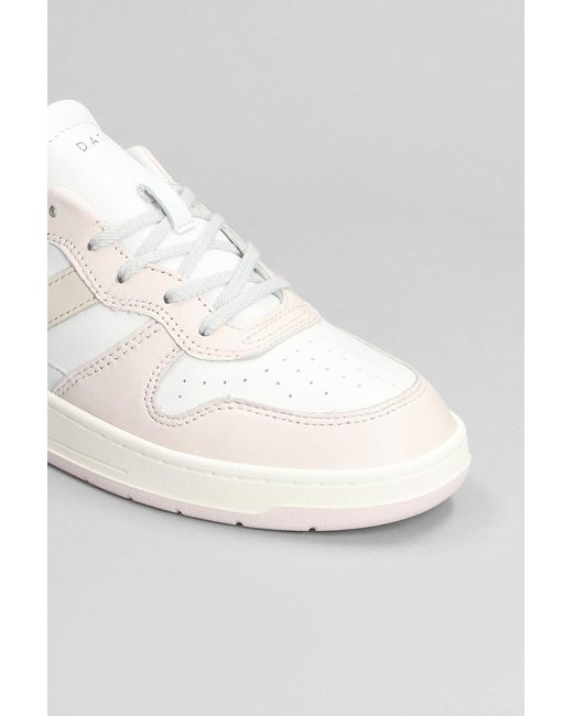 Date Court 2.0 Sneakers In White Leather