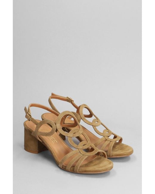 Julie Dee Multicolor Sandals In Leather Color Suede