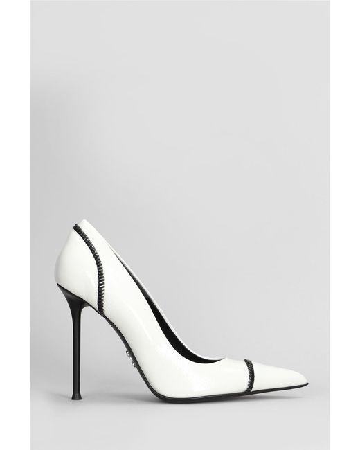 Decollete Leyla 5 in Pelle Bianca di Sergio Levantesi in White