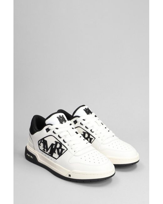 Sneakers in pelle con finiture in gomma e camoscio con logo applicato Classic Low di Amiri in White da Uomo
