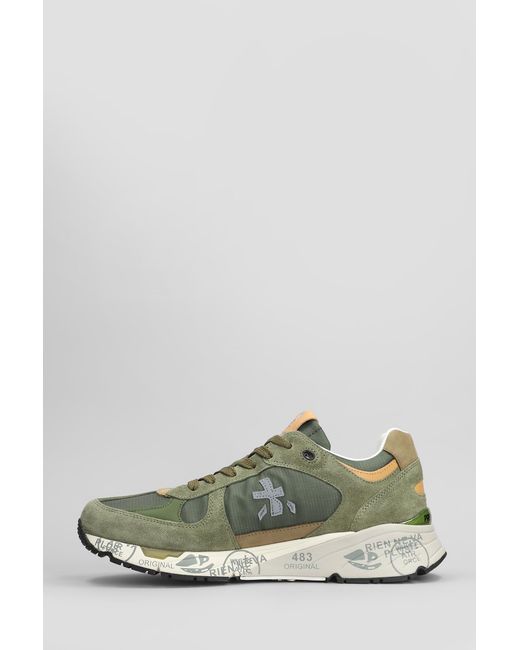 Sneakers Mase in Camoscio e Tessuto Verde di Premiata in Green da Uomo
