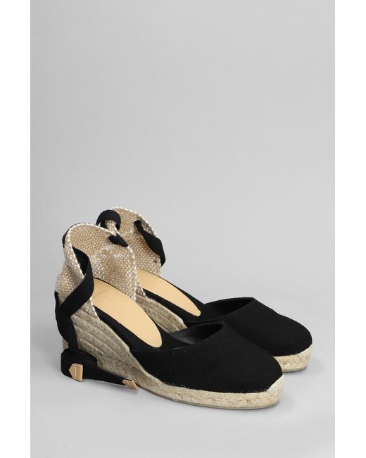 Zeppe Carina-6-001 in Tela Nera di Castaner in Black