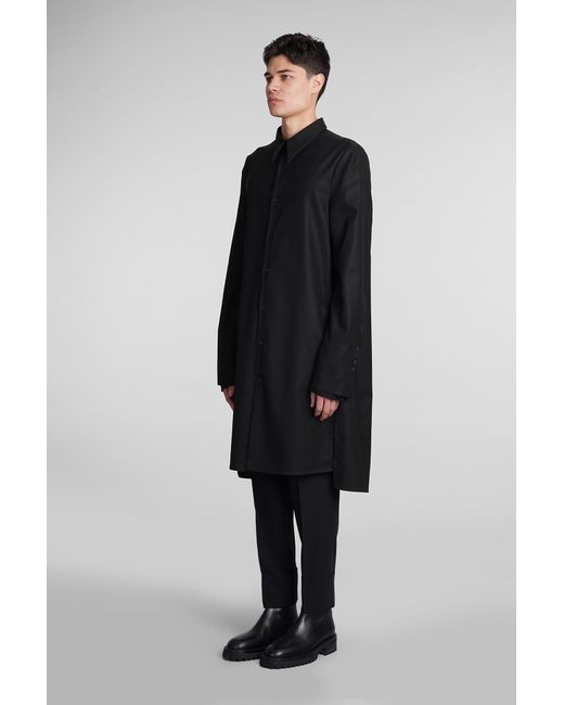 SAPIO N151 Coat In Black Cotton for men