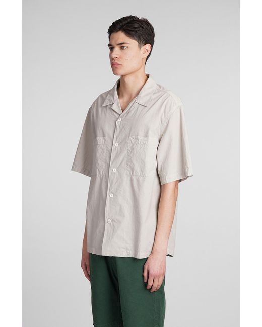 Barena White Solana Shirt In Beige Cotton for men